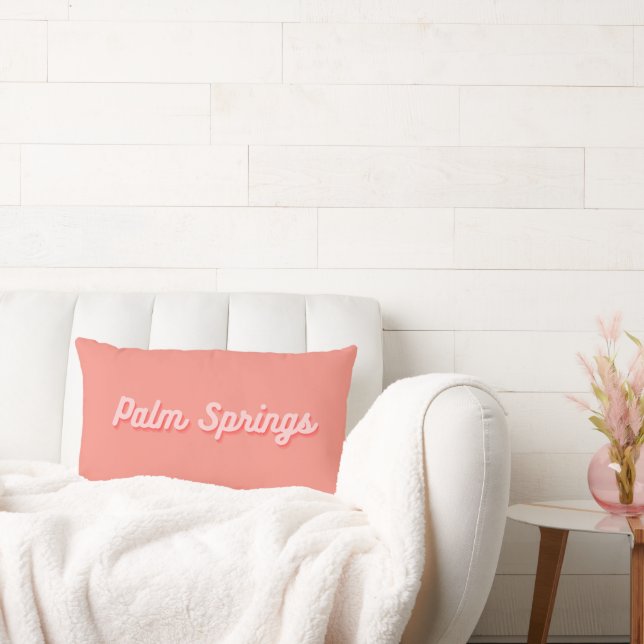 Lombar Almofada de Arremesso Rosa Retro Palm Springs (Sofá)