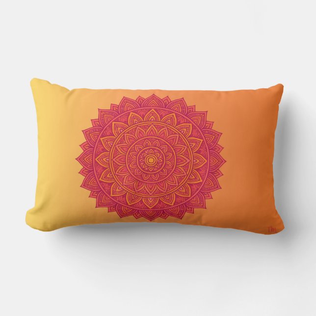 Lombar Almofada de Lançar Mandala Personalizada – Orn Co (Frente)