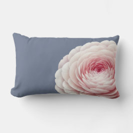 Lombar Almofada de lançamento floral azul-ardósia românti