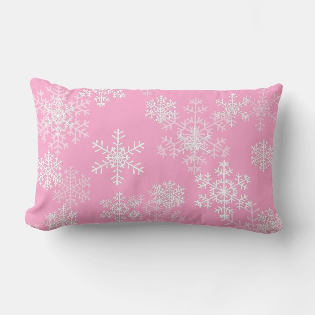 Lombar Almofada de Natal Flocos de Neve (Frente)