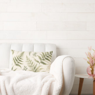 Lombar Almofada Decorativa Botânica Samambaia Selvagem
