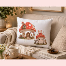 Almofada Decorativa Casa de Cogumelo Fofa | Cotta