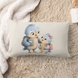 Lombar Almofada Decorativa de Pássaro Azul Fofo