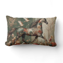 Almofada Decorativa Harlequim Floral Cavalo