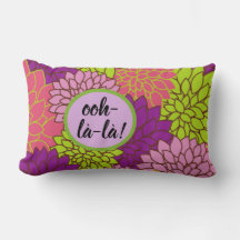 Almofada Lombal Ooh-la-la Floral Ousada Rosa Pesso