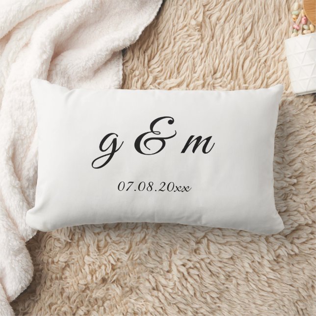 Lombar Almofada Personalizada de Nome de Casamento – pres (Cobertor)