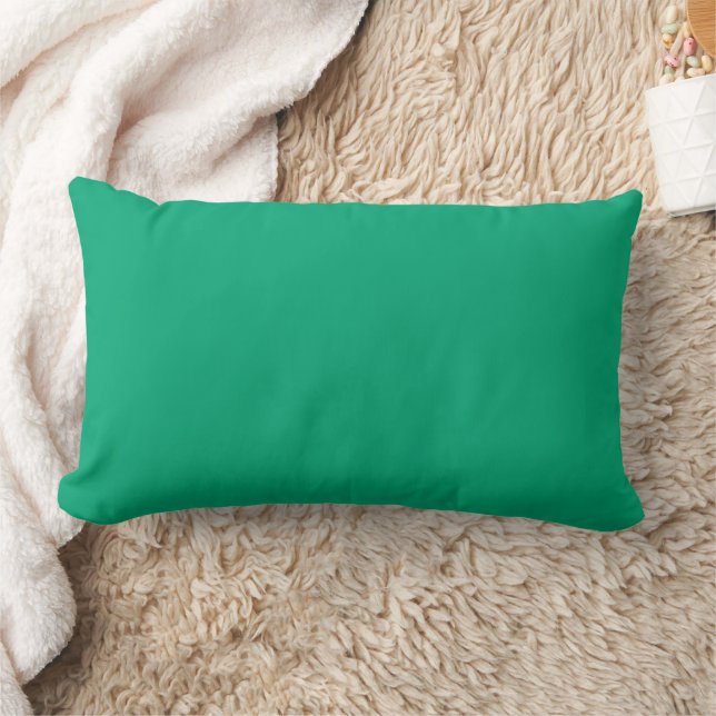 Lombar almofada retangular verde-turquesa com bordas suav (Cobertor)