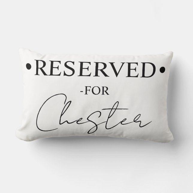 Lombar Capa de Almofada Personalizada para Cães: Reservad (Frente)