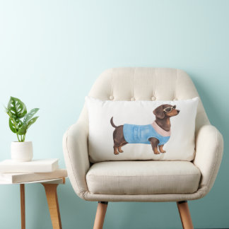 Lombar Design de Almofada de Arremesso de Dachshund da Mo
