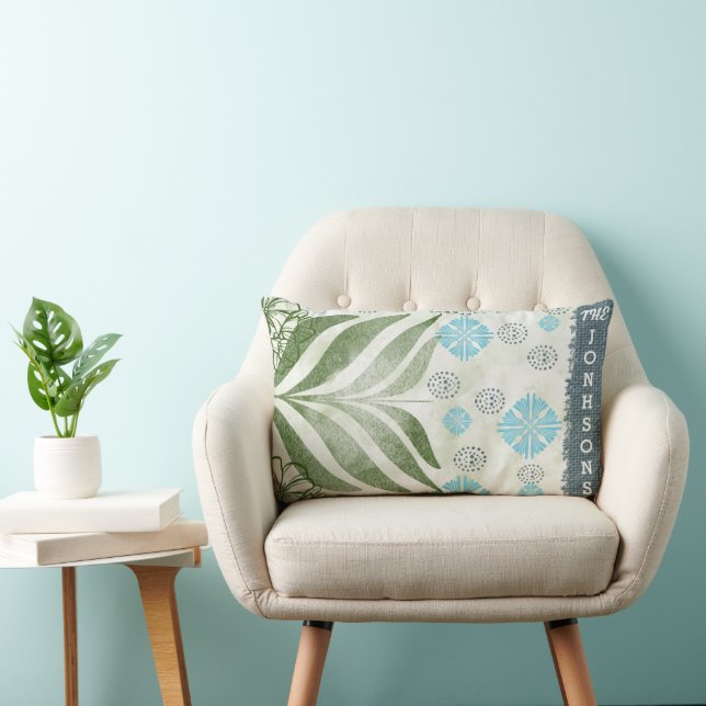 Lombar Elegant Leaf Família Nome Almofada de Acento (Cadeira)