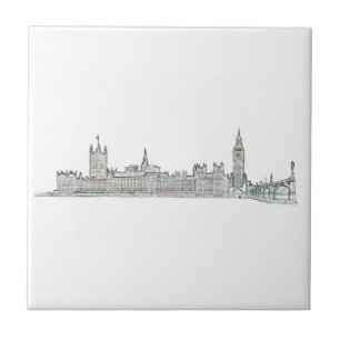 London Big Ben Excelente Reino Unido Sketch