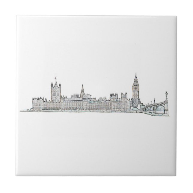 London Big Ben Excelente Reino Unido Sketch (Frente)