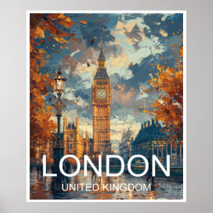 London England Poster de viagens Art Impressão Pos