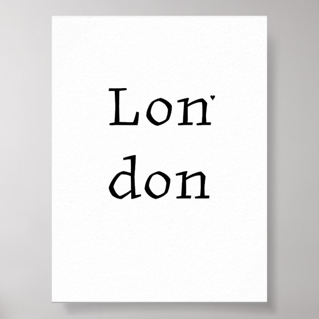 London - minimalistic typography poster (Frente)