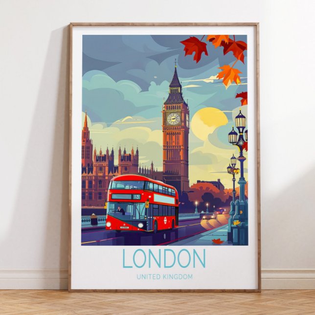 London Poster de viagens, Reino Unido Viagem Wall (Criador carregado)