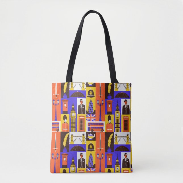 London Themed Tote Bag (Frente)