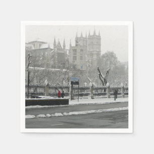 London Westminster Abbey em guardanapos de inverno