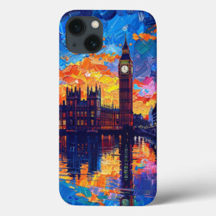 Londres Big Ben: Pintura a Óleo Impressionista Vib