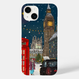 Londres Noite de Natal Cityscape com inspiração re