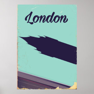 Londres Parlamento Big ben poster vintage