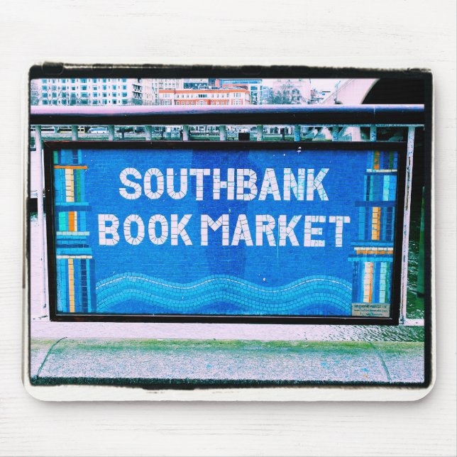 Londres Southbank Bookmarket Mousepad (Frente)