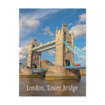Londres, Torre Bridge, cartão postal de fotografia