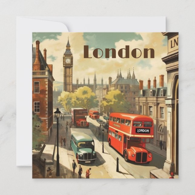 Londres Vintage Big Ben Texto Personalizado (Frente)