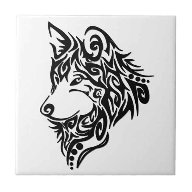 Lone Black Tribal Wolf (Frente)