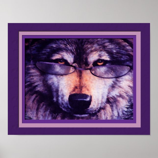 Lone Purple Wolf Poster (Frente)