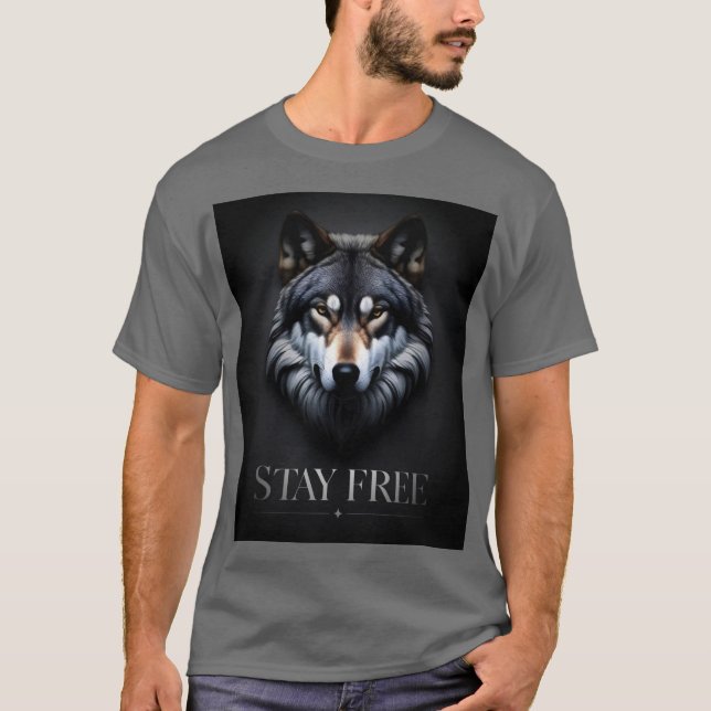 Lone Wolf Design - Camiseta Stay Free (Frente)