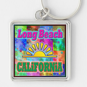 Long Beach Sun e Palms Chaveiro