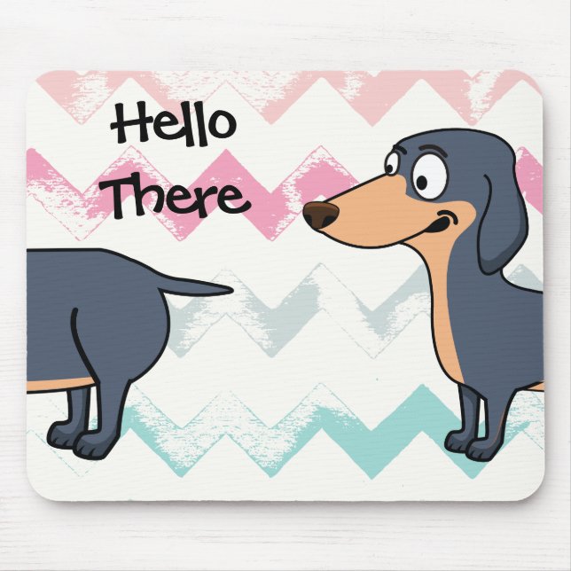 Long Dog Love - Mousepad de Dachshund (Frente)