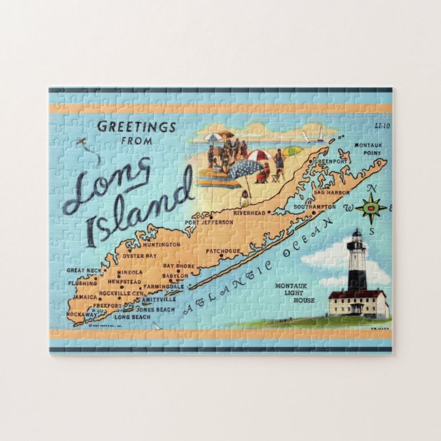 Long Island NY 11x14 Quebra-Cabeça (Horizontal)