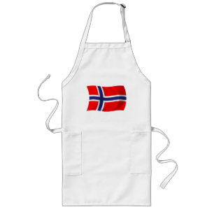 Longo Avental com Bandeira da Noruega