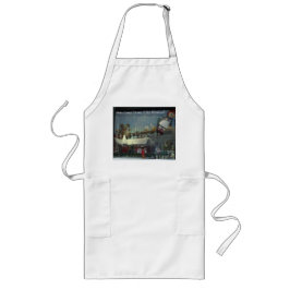 Longo Avental da parada da rena do papai noel do Natal