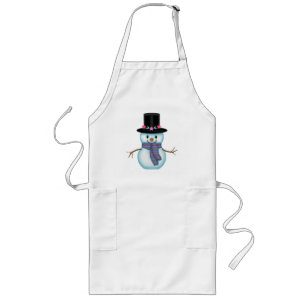 Longo Avental de Boneco de Neve Fofo