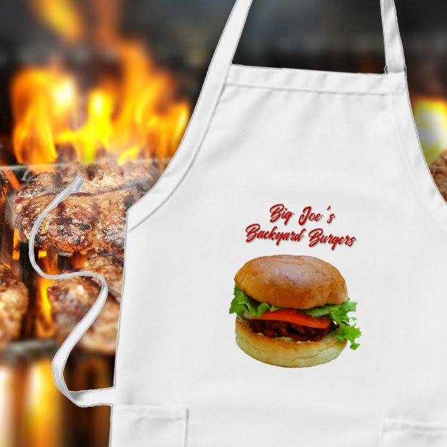 Longo Avental de Cozinha Big Burger Para Homens (Criador carregado)