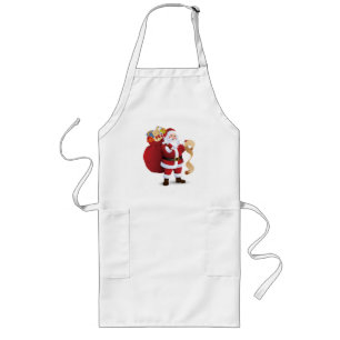 Longo Avental de cozinha de Natal do Papai Noel Fofo