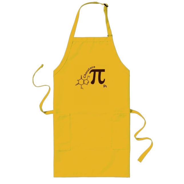 Longo Avental do Pi do chocolate do dia do Pi (Frente)