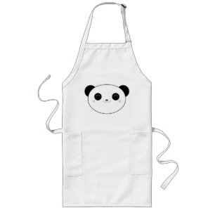 Longo Avental feliz do urso de panda de Kawaii
