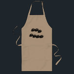 Longo Avental Khaki da tipografia preta engraçada do<br><div class="desc">Avental preto engraçado do partido do CHURRASCO da tipografia do chefe do CHURRASCO,  você pode mudar ou suprimir do texto e adicionar seu nome</div>