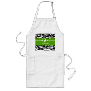 Longo Avental Sassy verde da zebra da estrela