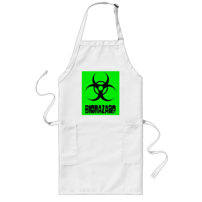 Longo Biohazard com o avental do texto do biohazard (Frente)