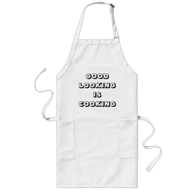 Longo BOM OLHAR É COZINHAR avental (Frente)