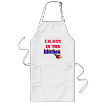 Eu estou quente no avental da cozinha