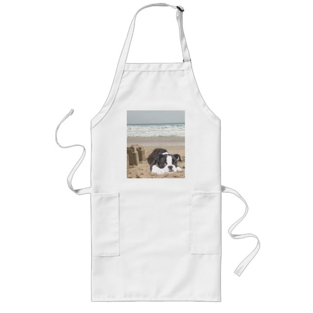 Longo Sandcastles do avental de Boston Terrier (Frente)