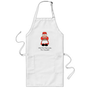 Longo Sra. cómico Papai noel Avental