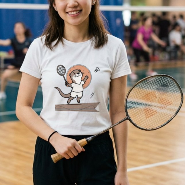 Lontra Adorável Jogando Badminton (Criador carregado)
