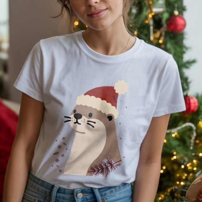 Lontra fofa com chapéu de Natal, Animal de Festa (Criador carregado)