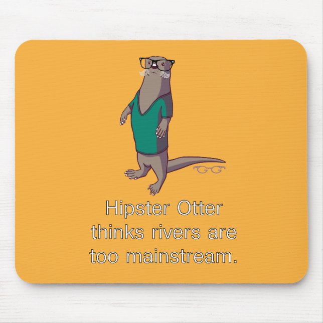 Lontra Mousepad do hipster (Frente)